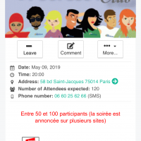 Soirée toutes langues jeudi 
