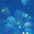 Romantic-Night-Moon-Star-Clouds-Sky-Rabbit-House-Top-iphone-8-wallpaper-ilikewallpaper_com_200
